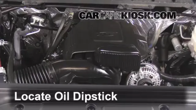 2015 GMC Sierra 2500 HD 6.0L V8 FlexFuel Extended Cab Pickup Huile Vérifier le niveau de l'huile